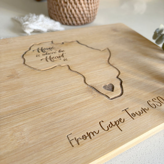 Personalized Africa Cutting Board