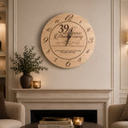 Personalized Engraved Anniversary Clock – Custom Names & Date