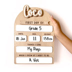 Personalised Back to School Board with Interchangeable Names
