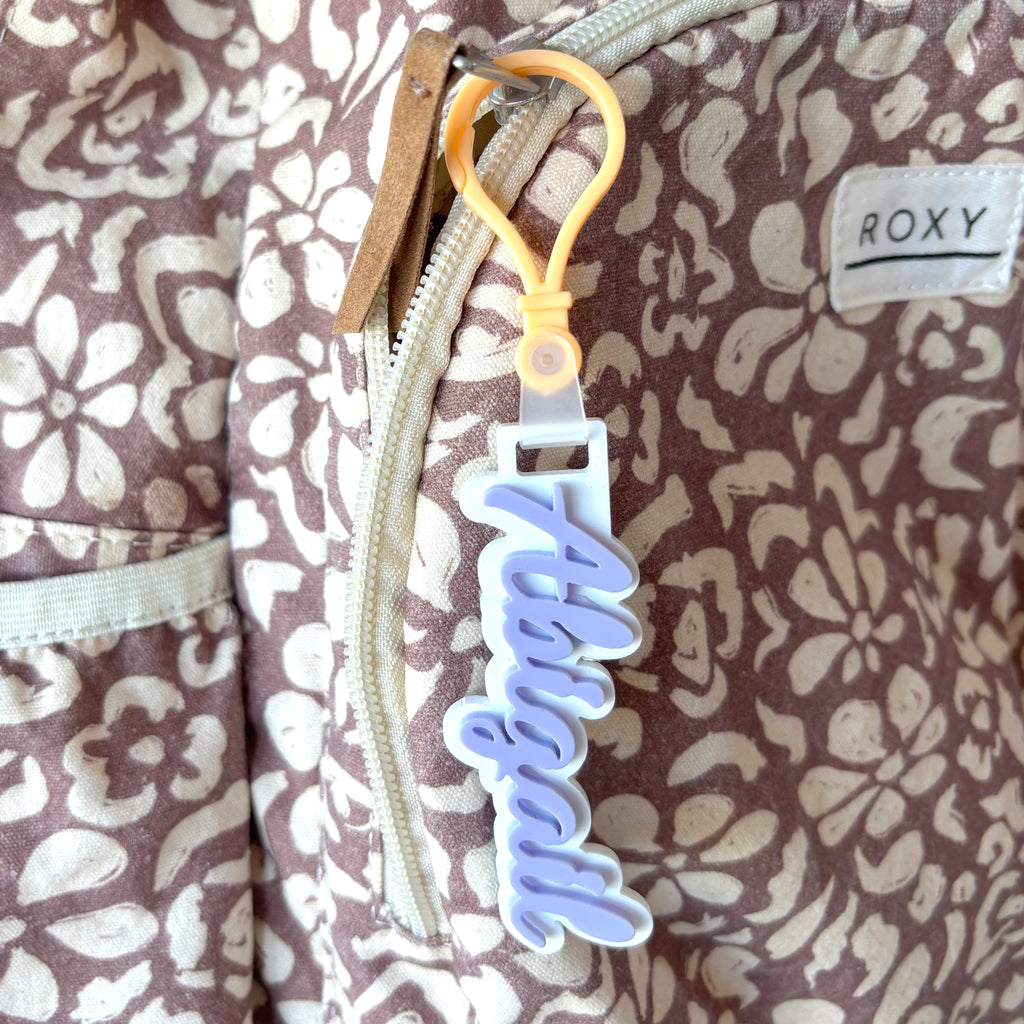 Personalised Acrylic School Bag Tag