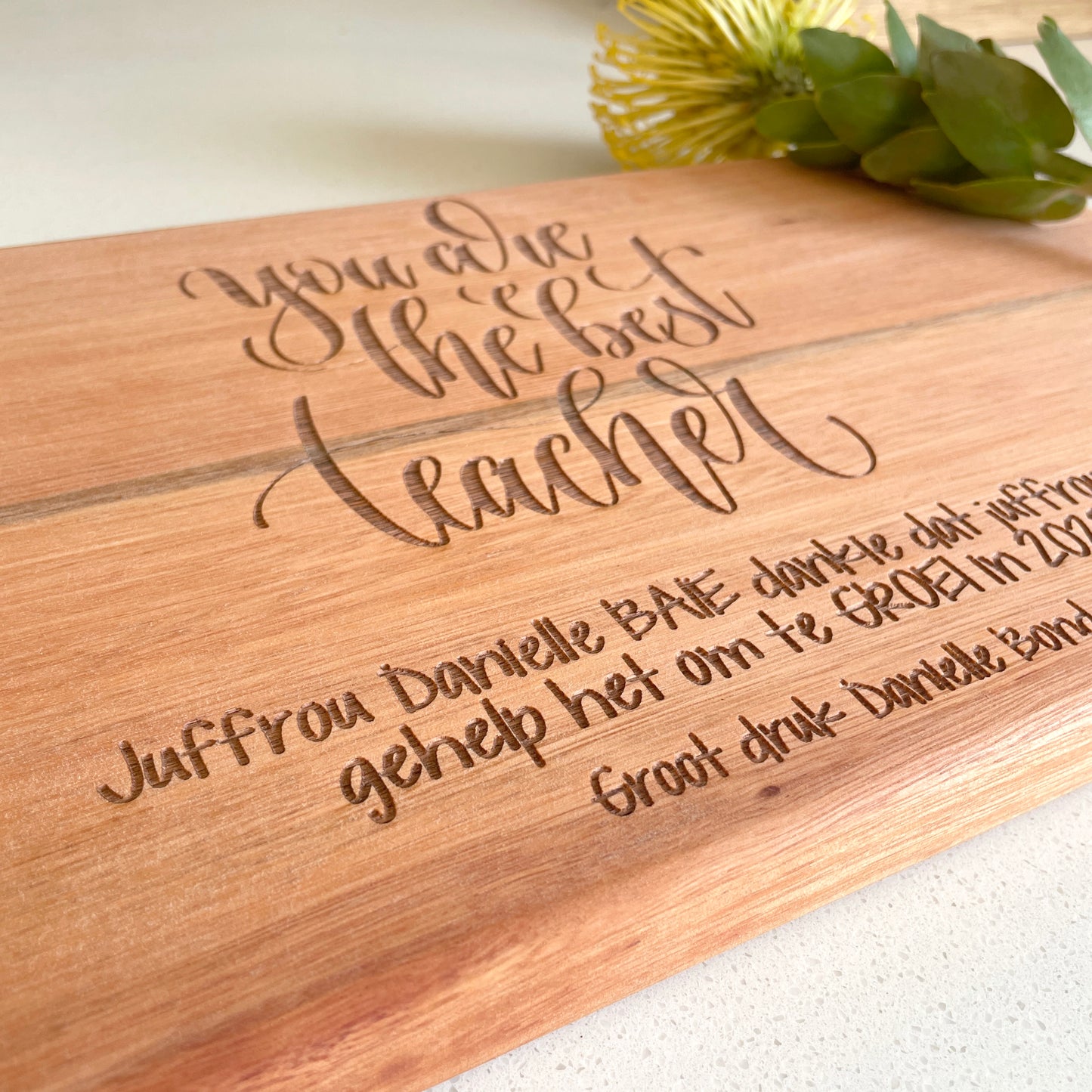 Personalised "You are the Best" Teacher Server - 56cm long
