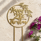 Personalised "Happy Birthday" Topper with Wreath Design