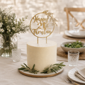 Personalised "Happy Birthday" Topper with Wreath Design
