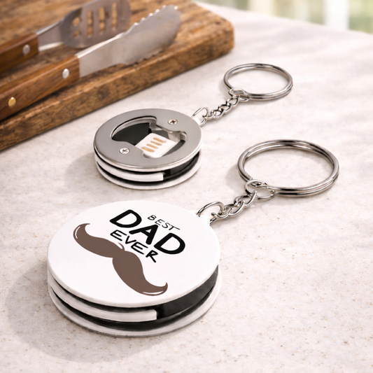 Best Dad Ever Keyring Bottle Opener and charger
