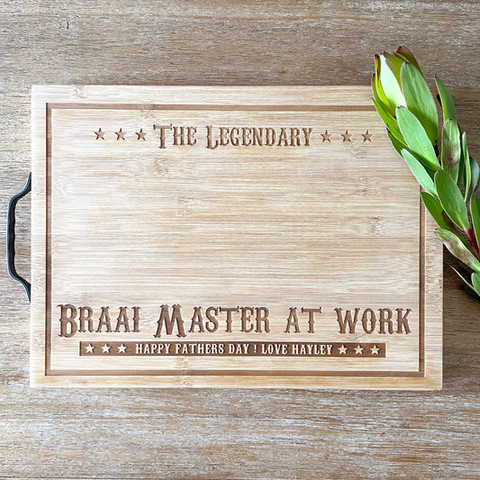 Braai Master engraved personalised Cutting Board