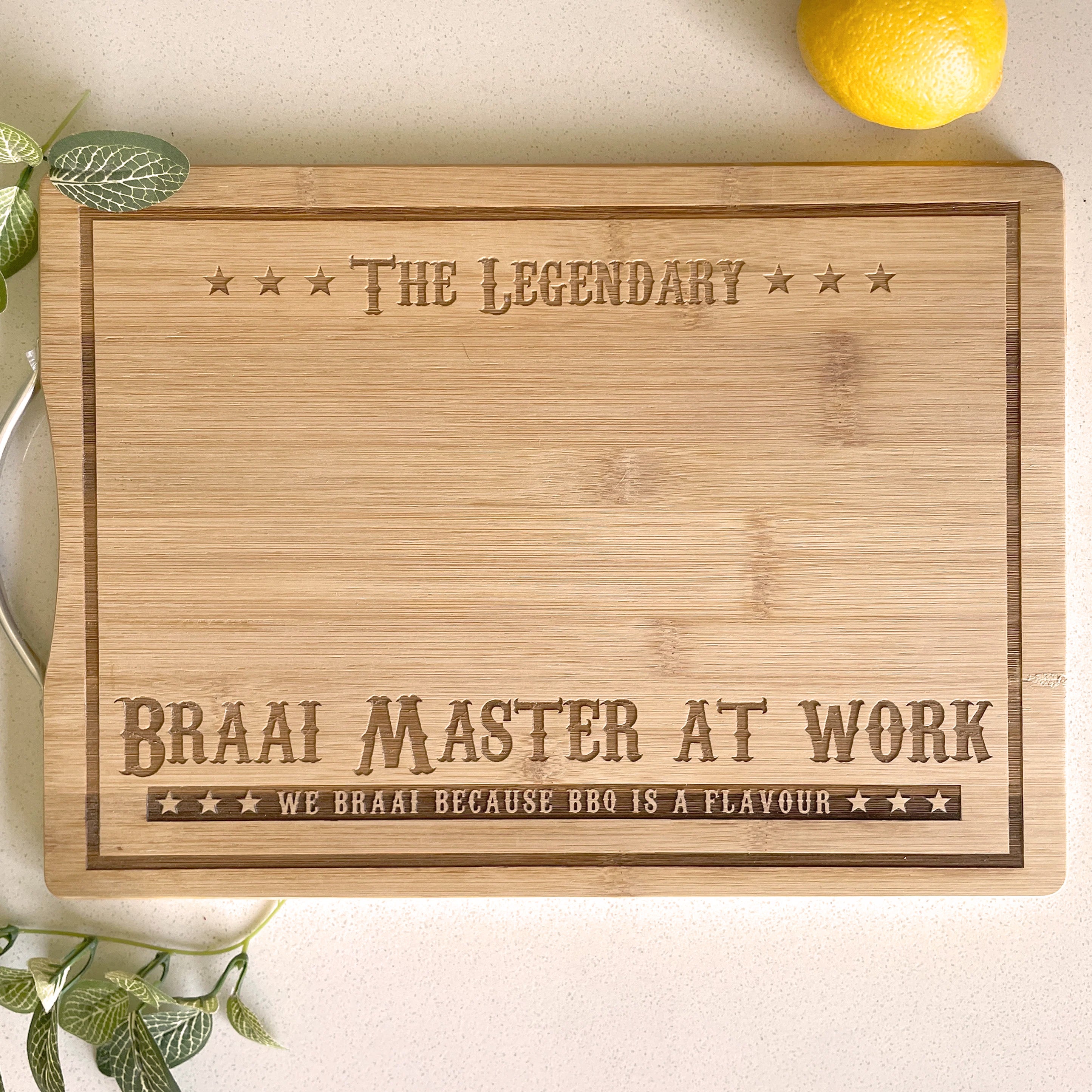 Braai Master engraved personalised Cutting Board