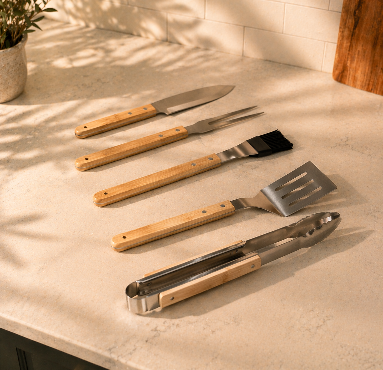 "Legendary Dad" Engraved Premium 5-Piece Braai Set