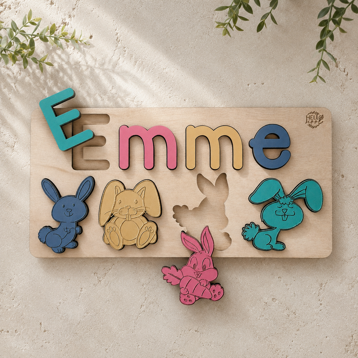 Personalized BUNNY Name and Theme Puzzle