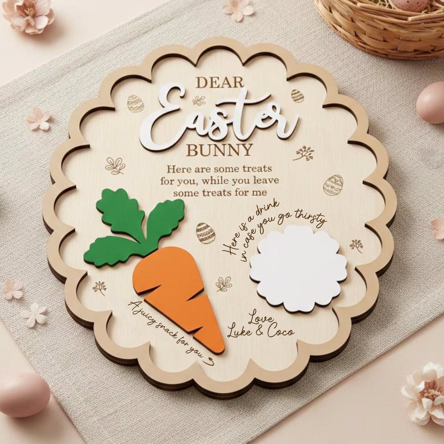 Personalised Easter Bunny Treat Board