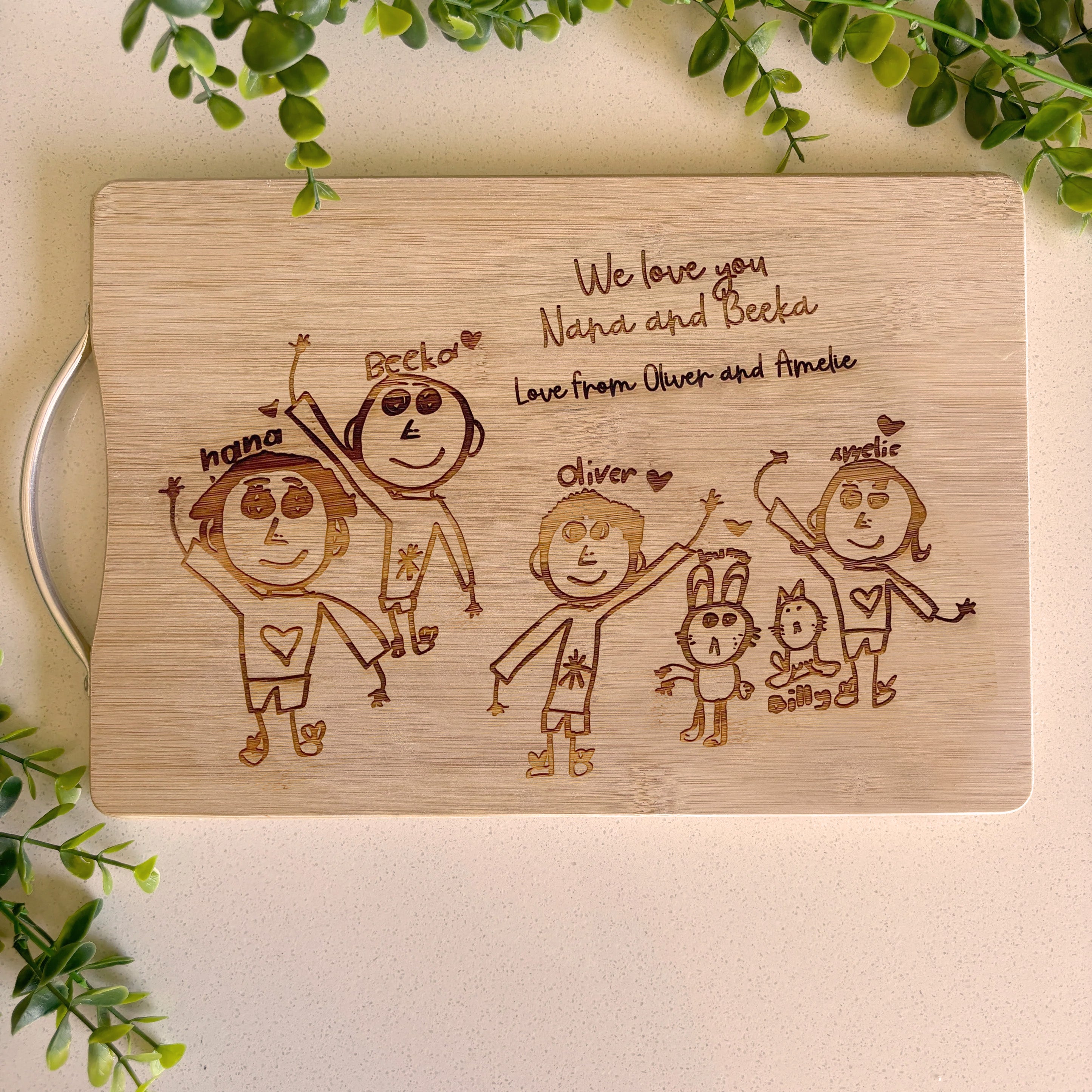 Your Own childs Drawing Personalized Cutting Board