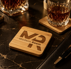 Logo Engraved Coaster with Bottle Opener; Corporate Gifts for Companies