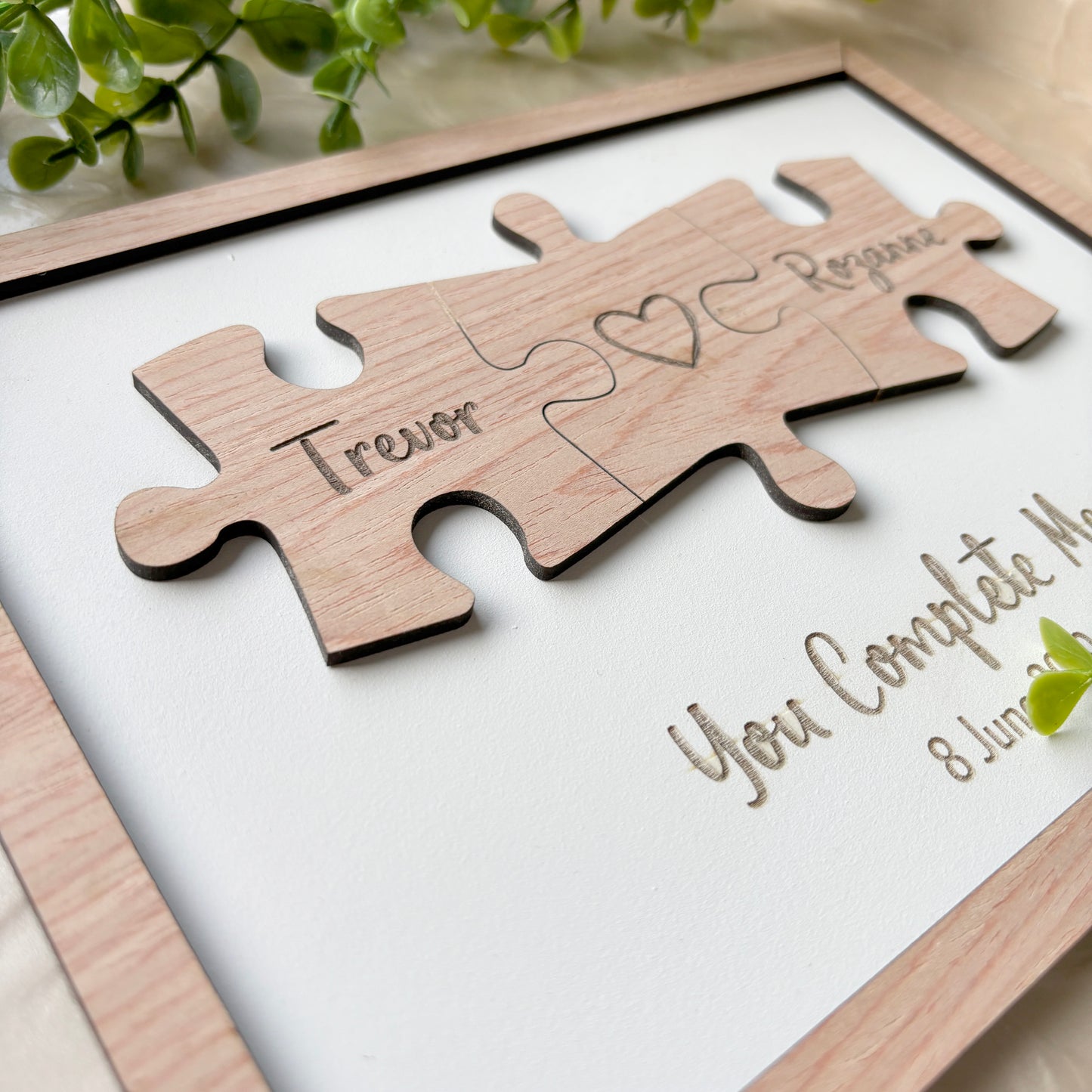 Personalised "You Complete Me" Plaque For Him or Her