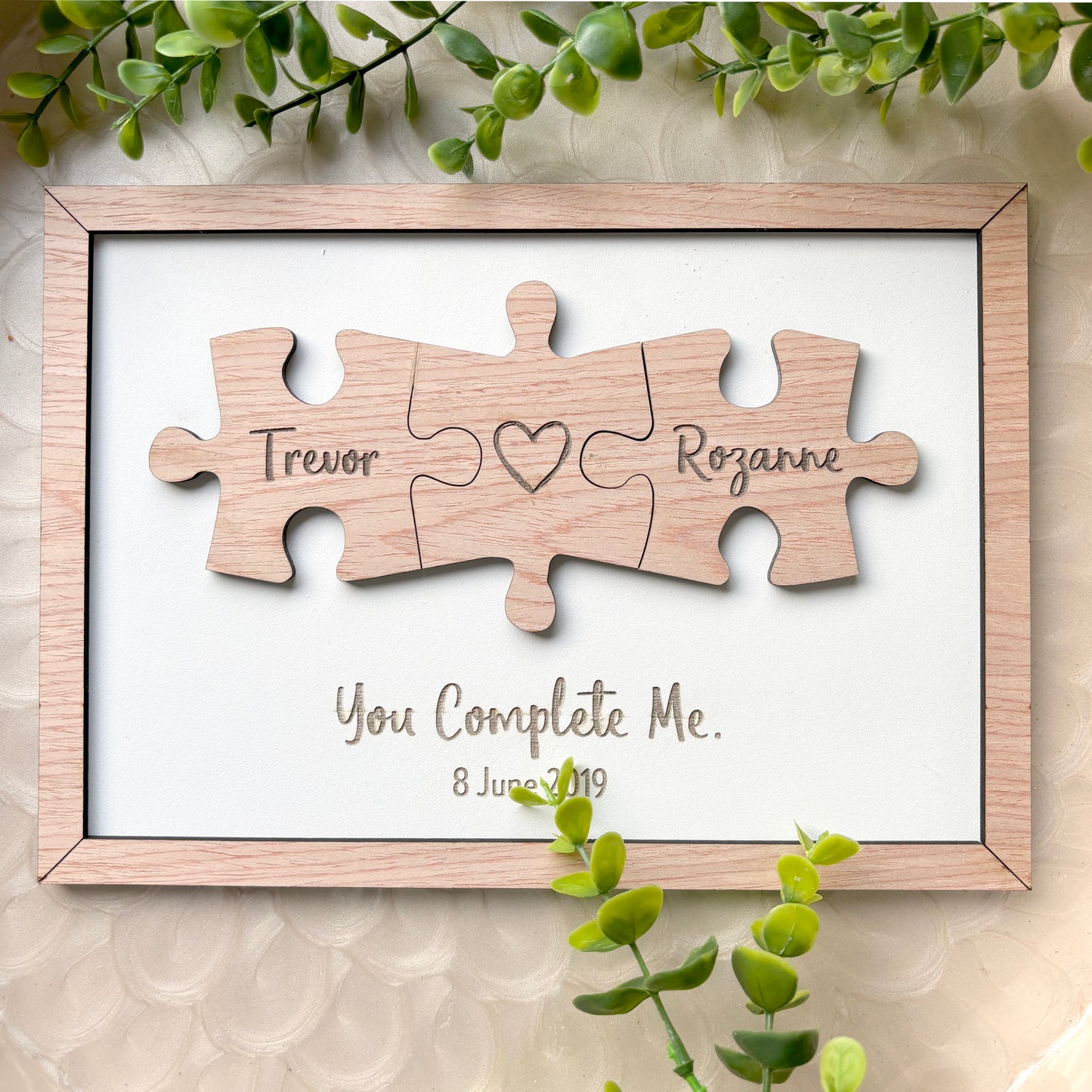 Personalised "You Complete Me" Plaque For Him or Her