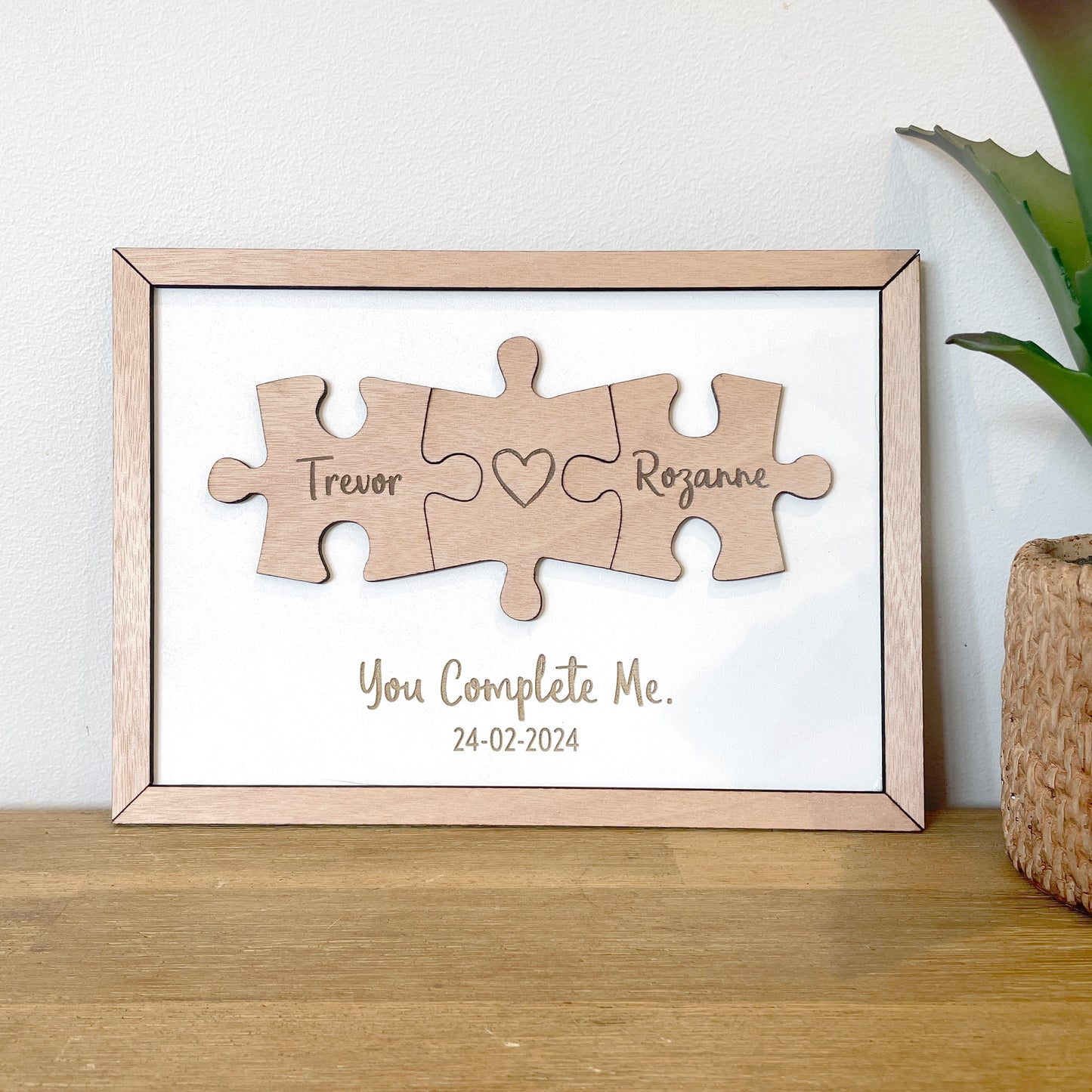 Personalised "You Complete Me" Plaque For Him or Her