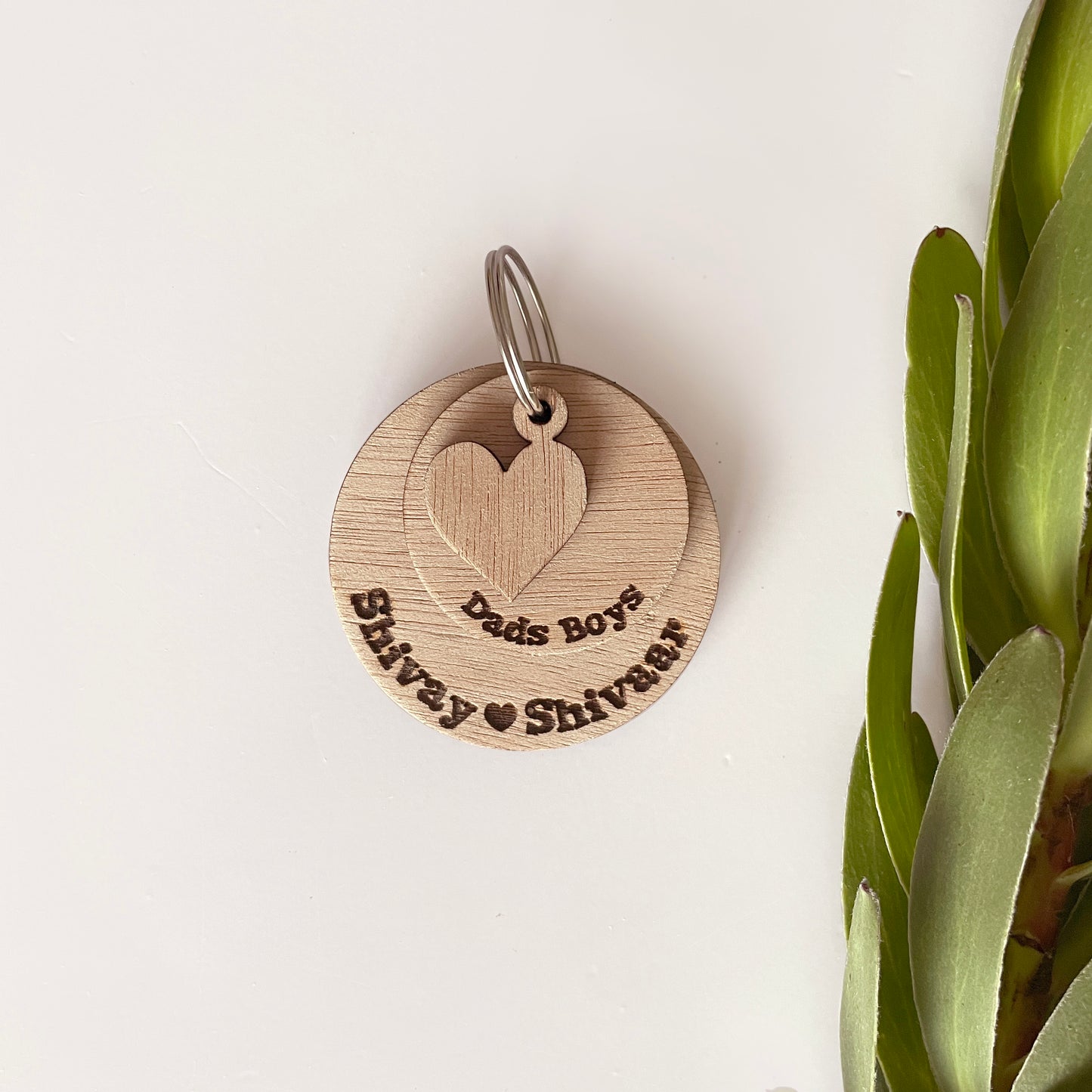 Engraved Personalised Triple Keyring just for Dad