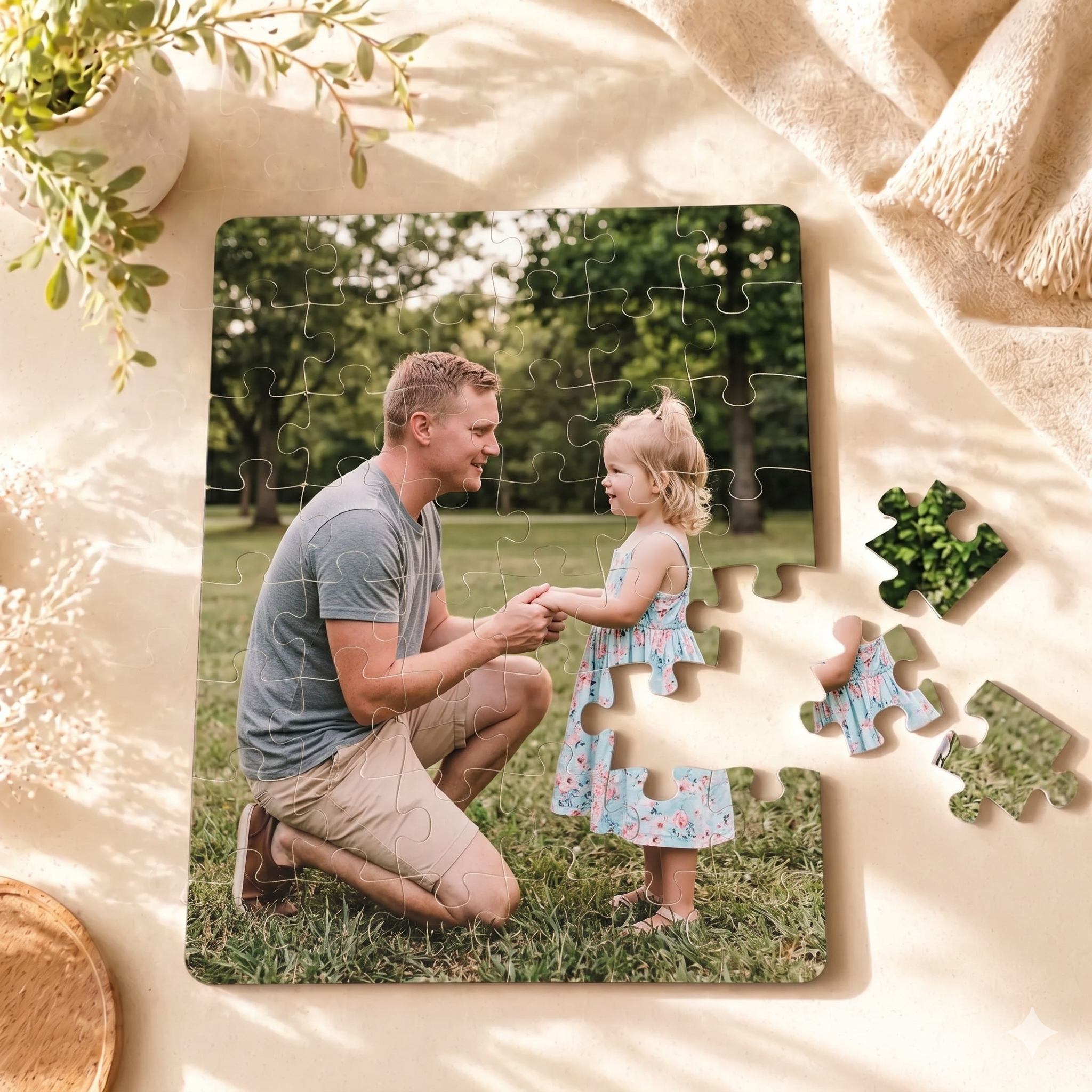 A4 Personalised Acrylic Photo Puzzle for Dad – 48-Piece Keepsake