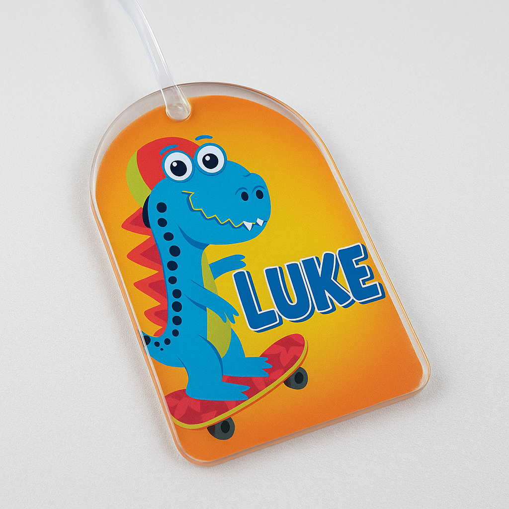 Bright & Fun Personalised Dino Bag Tag
