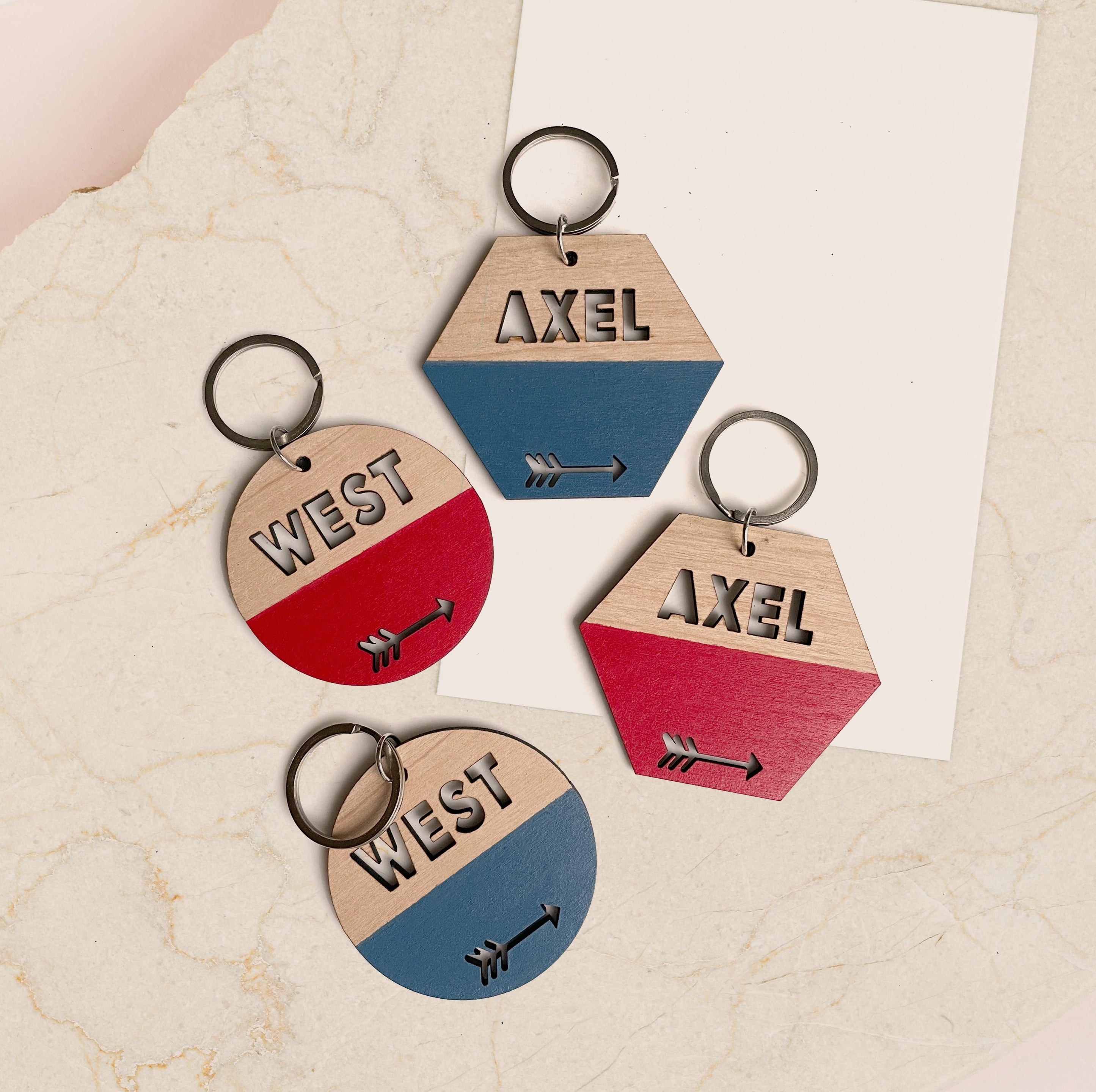 Dipped Wooden Bag Tags Personalized with any name