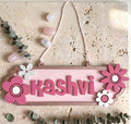 Flower themed personalised Door Hanger