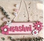 Flower themed personalised Door Hanger