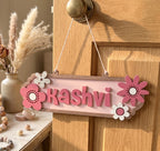 Flower themed personalised Door Hanger