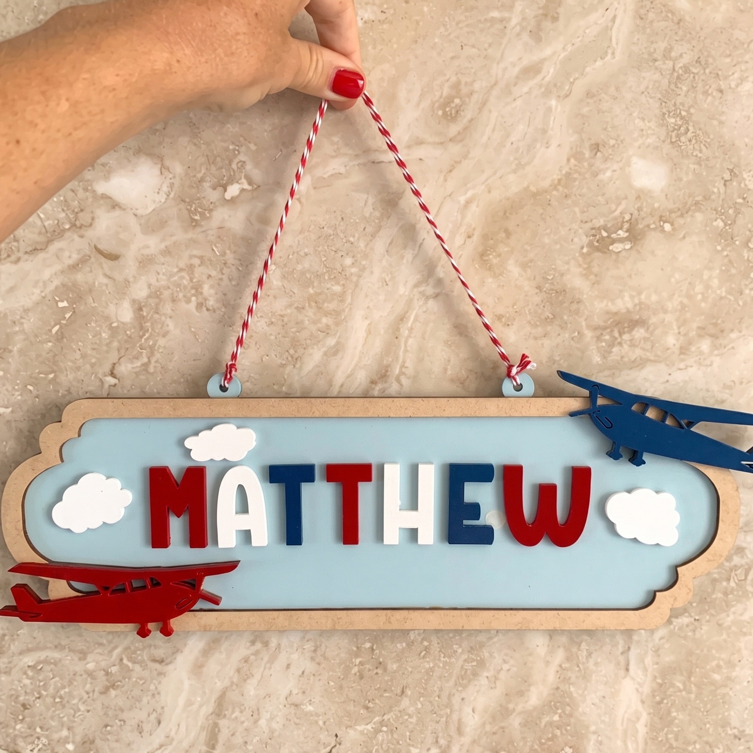 Aeroplane themed Door hanger