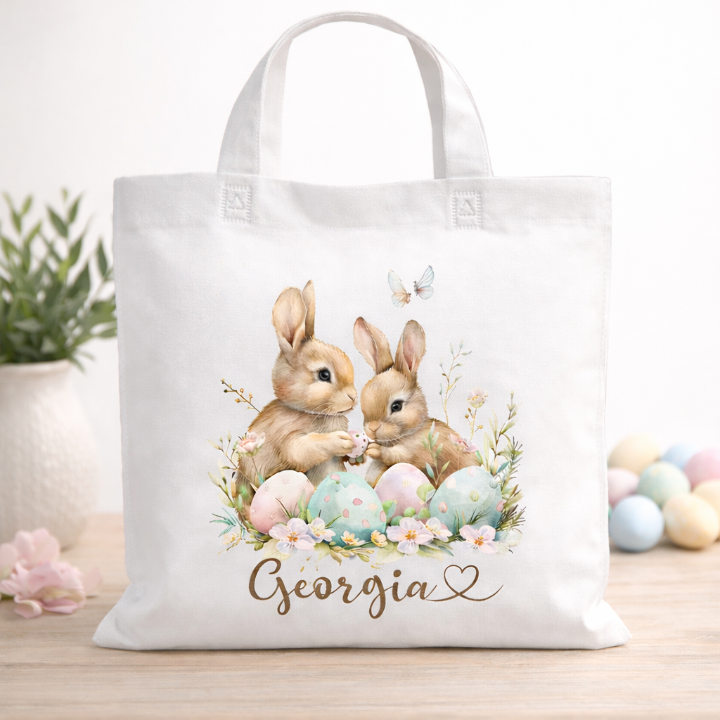 Personalised Easter Bunny Tote Bag