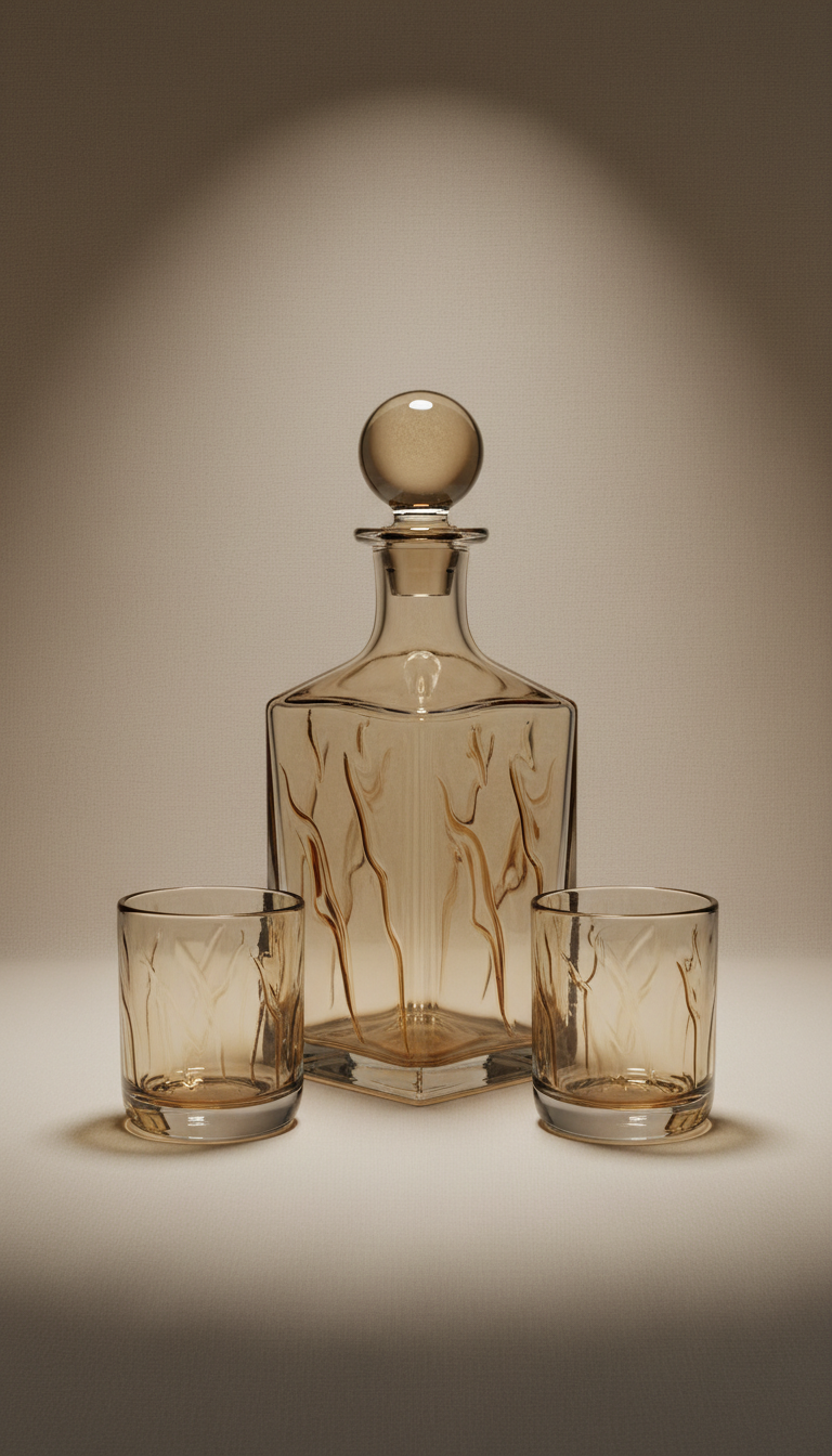 Personalized Artisan Glass Decanter Set