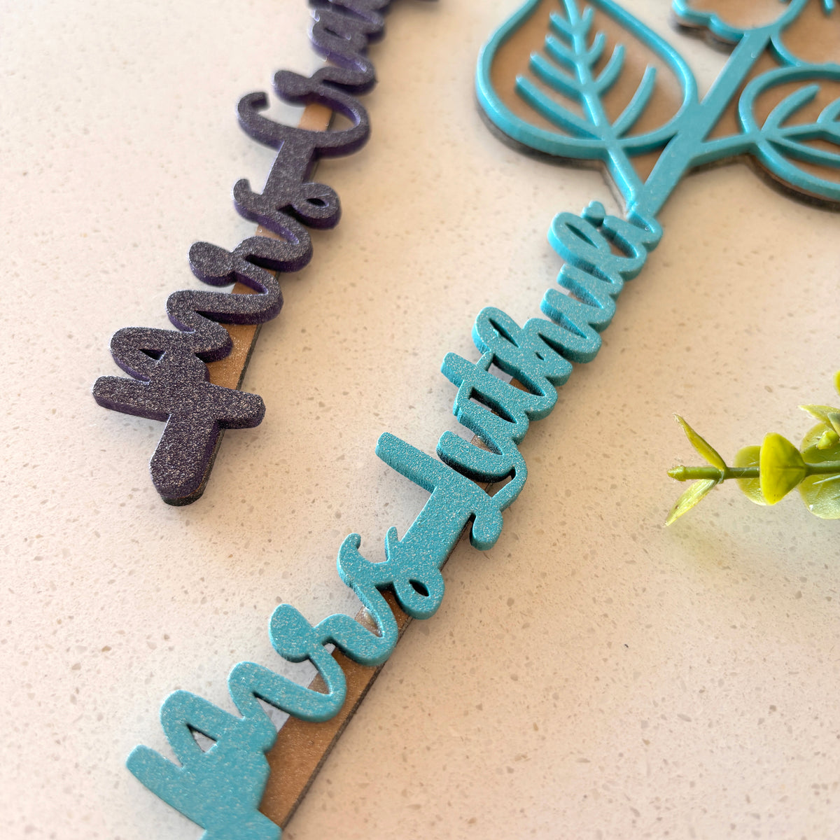 Personalised Wooden Flower Teacher Gift