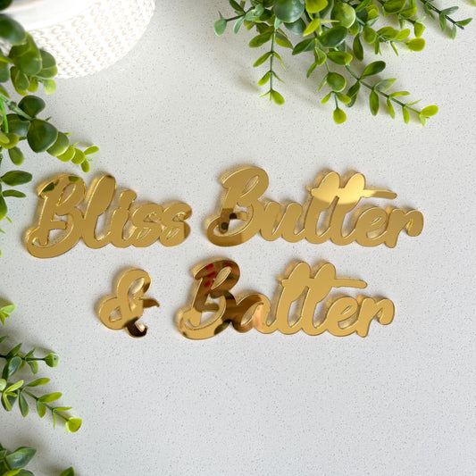 Personalized Gold Mirror Perspex Names