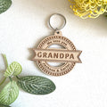 Wooden personalised keyring for Dad or Grandpa