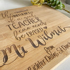 Personalised Teacher Engraved Serving Board