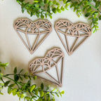 Lasercut Wooden Heart Coasters