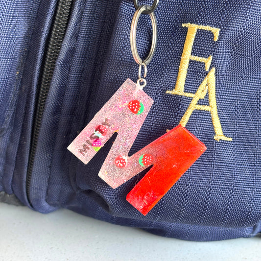 Sparkly Personalized Resin Keyring – For Your Tack Room, Backpack or Lead