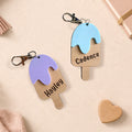 Acrylic Pastel Ice Cream bag tag / keyring