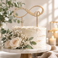 Personalised Infinity Cake Topper - Gold