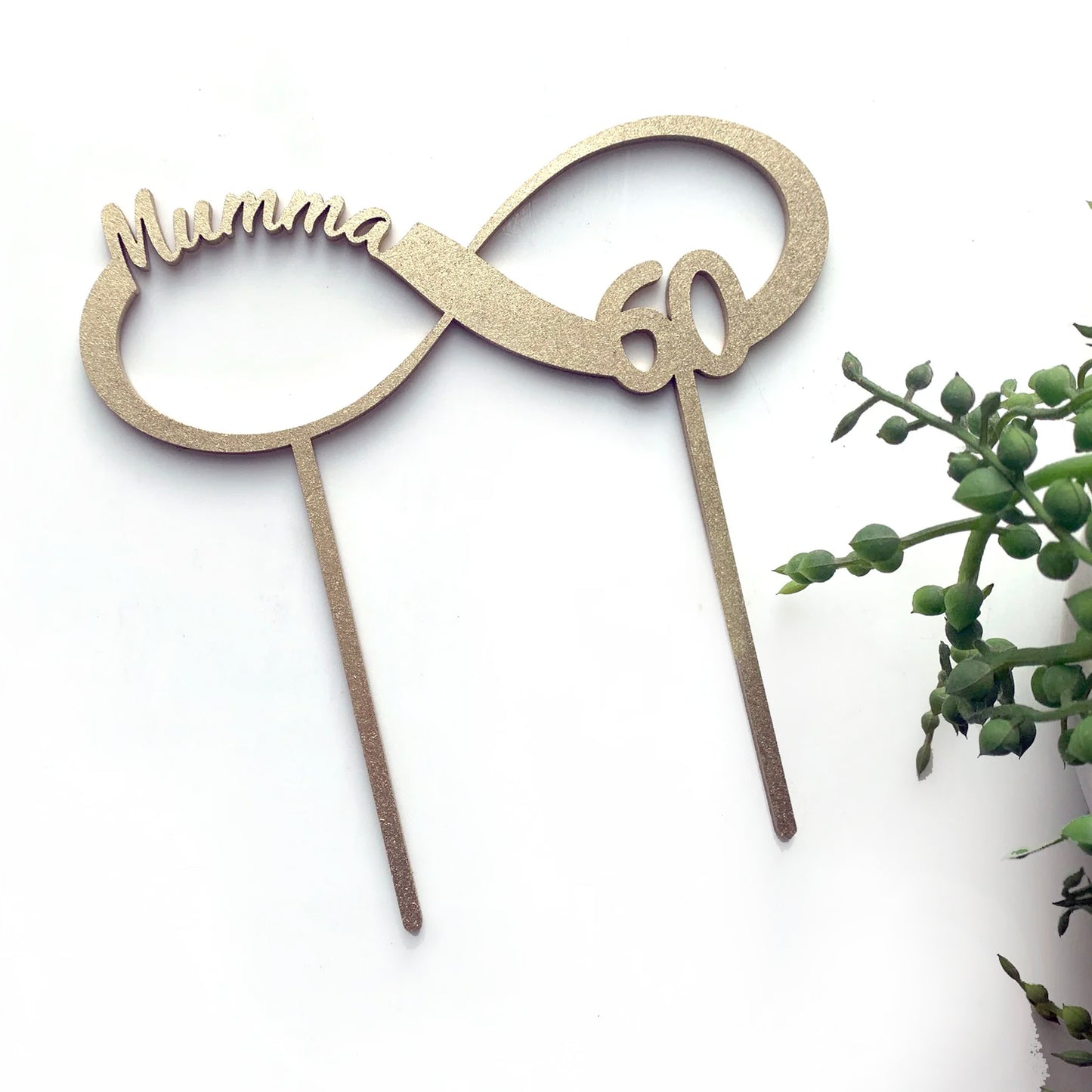 Personalised Infinity cake topper