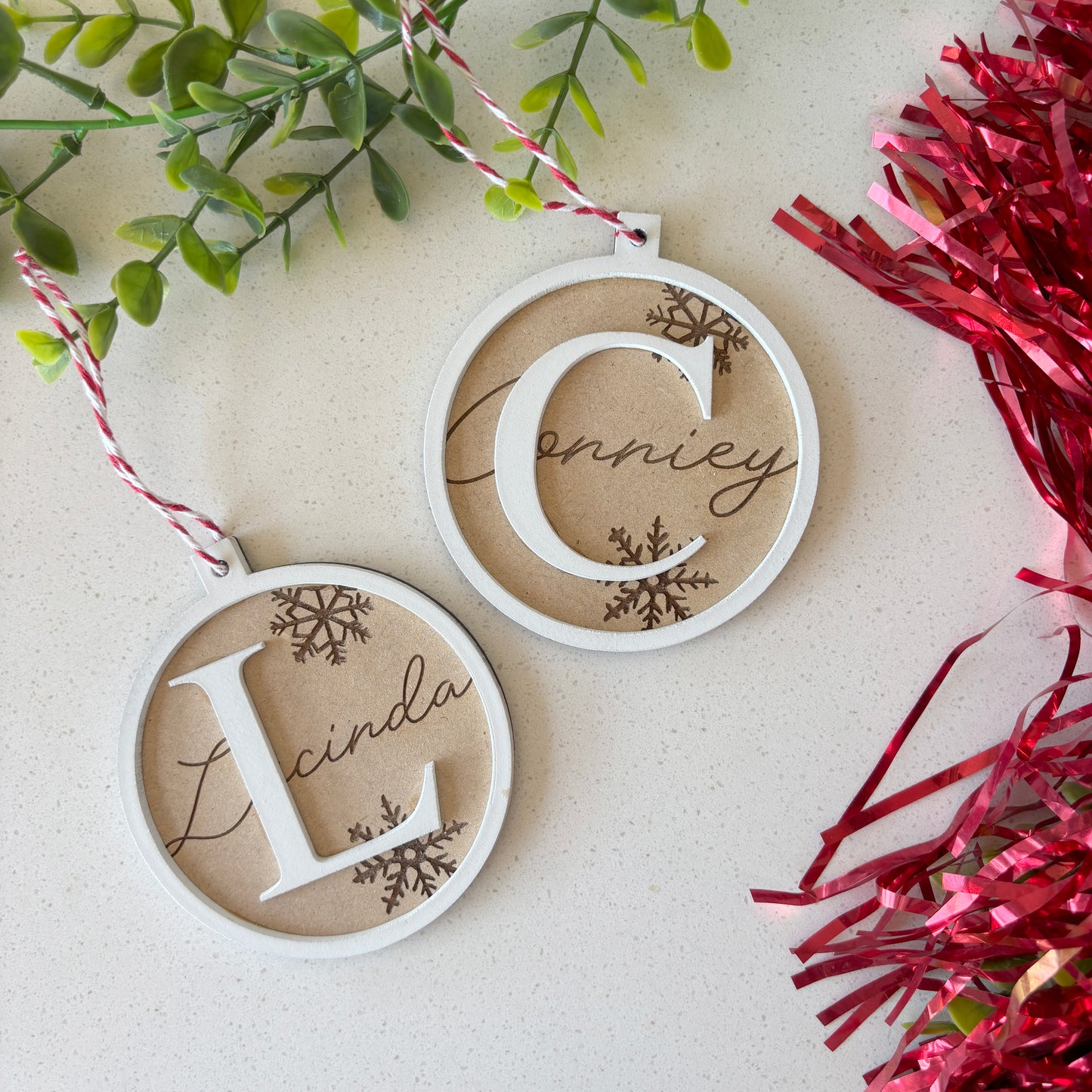 Personalized Wooden Christmas Letter Decoration With Any Name Engraved