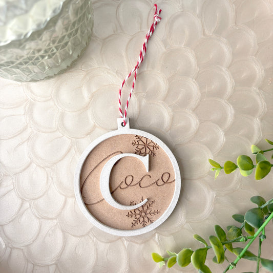 Personalized Wooden Christmas Letter Decoration with Name