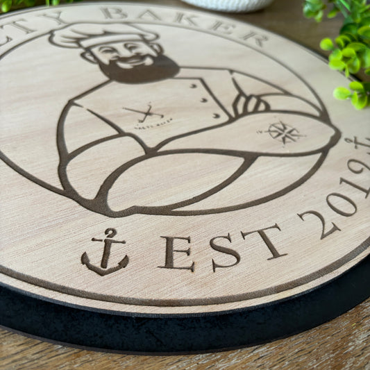 Logo personalized wooden Sign