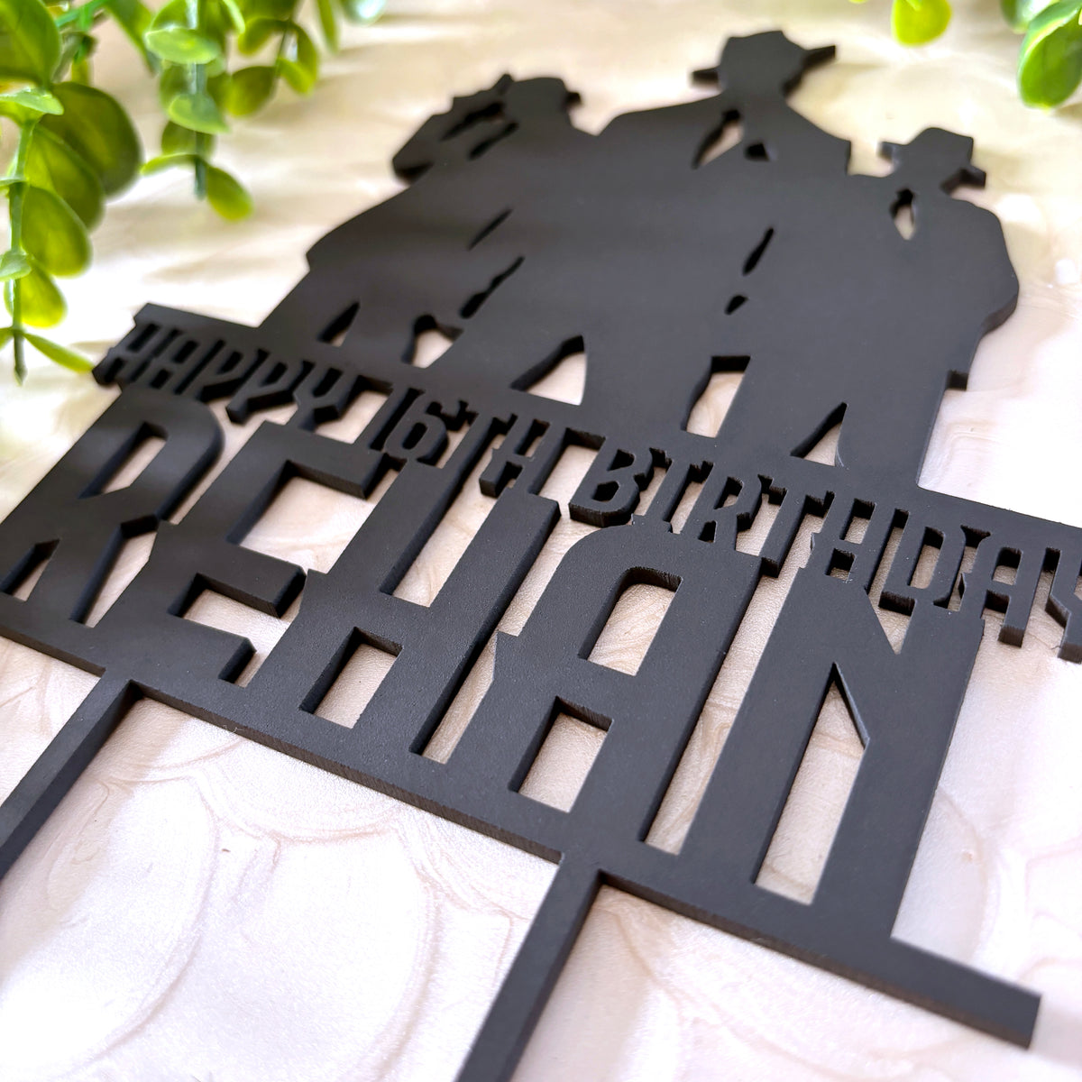 Mafia themed Personalised Birthday Cake Topper