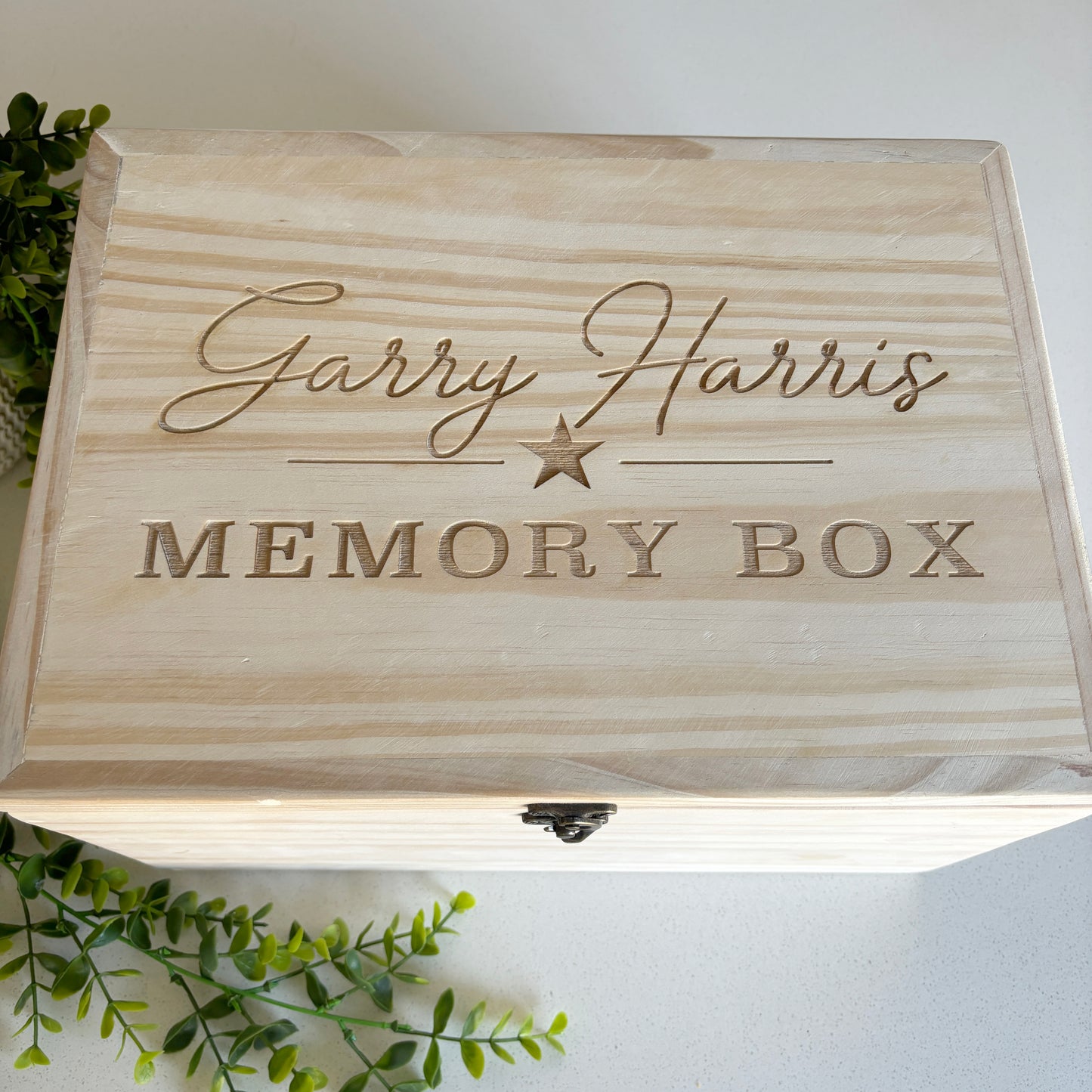 Memory keepsake box personalised and engraved with any name