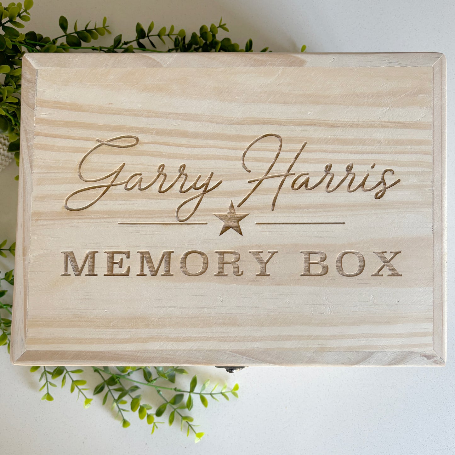 Memory keepsake box personalised and engraved with any name