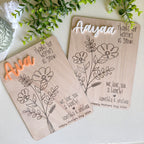 Personalized Mother’s Day Gifts, Custom flower engraved sign for Mom, Gran, Granny, Aunt