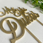 Personalized Mr & Mrs Wedding Cake Topper