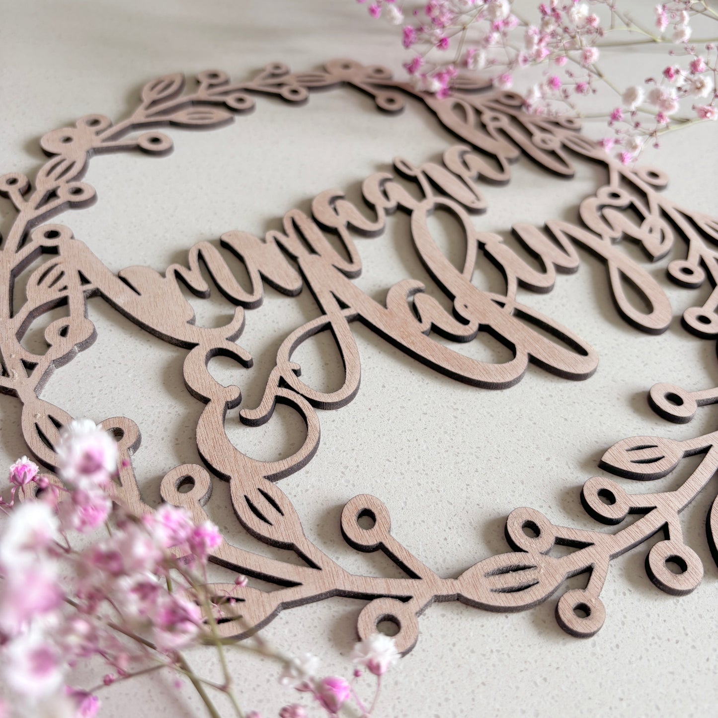 Personalzed Wooden Name Wreath