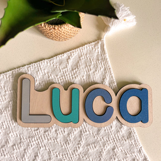 Personalised Name Shape Wooden Puzzle