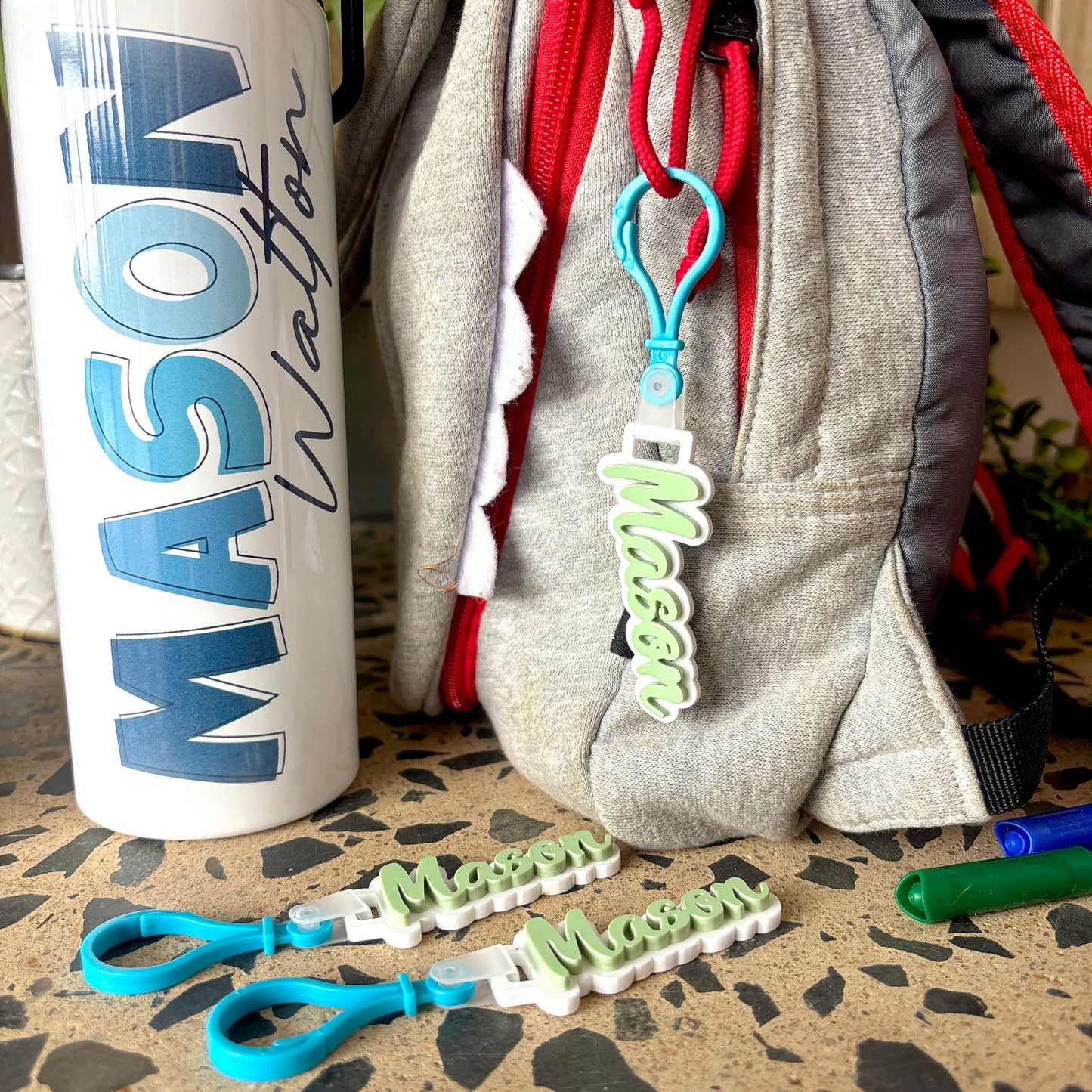 Personalised Acrylic School Bag Tag