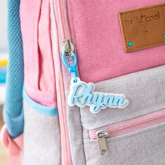 Personalised Acrylic School Bag Tag