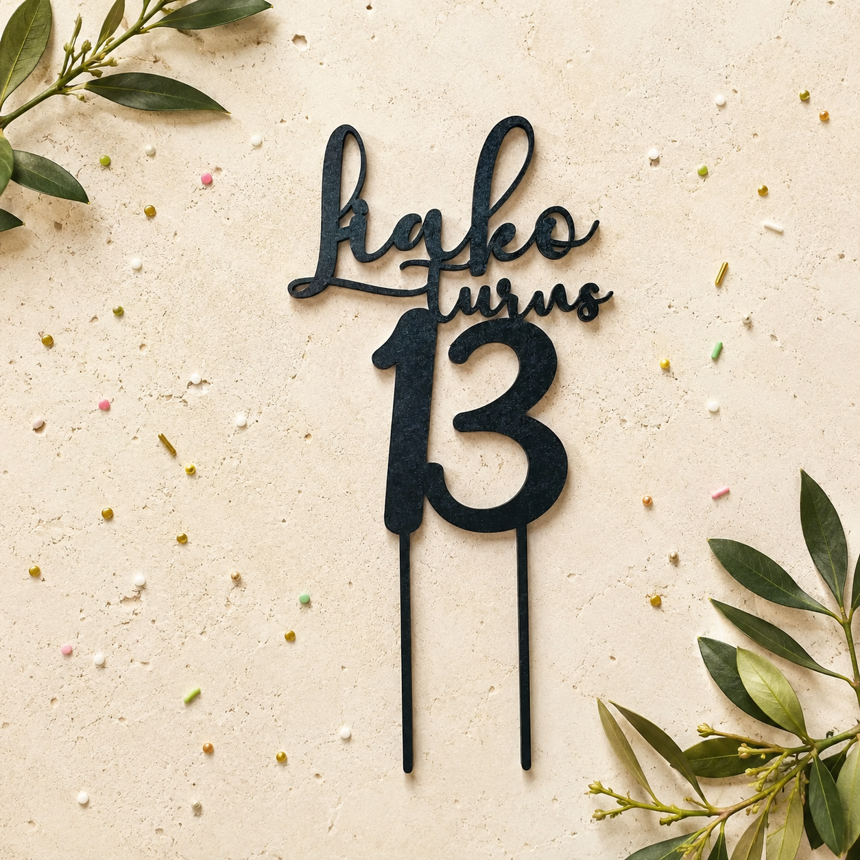 Personalized Birthday Cake Topper